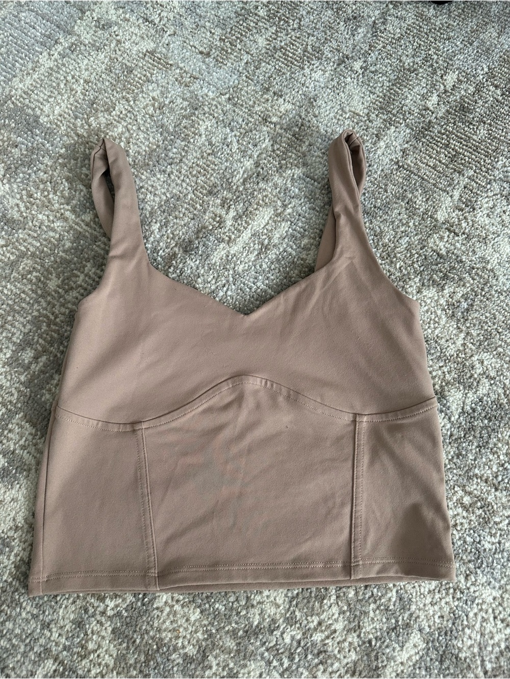 Abercrombie & Fitch Soft A&F Collection Crop Tank in Mauve Brown